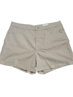 George Women's Beige Roll-Cuff Shorts. Size 16